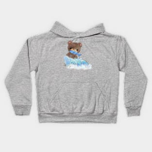 Hungry Bear - Cute Kawaii Kids Nursery Watercolor Art Kids Hoodie